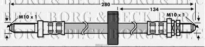 BORG & BECK bbh6143 -  Тормозной шланг